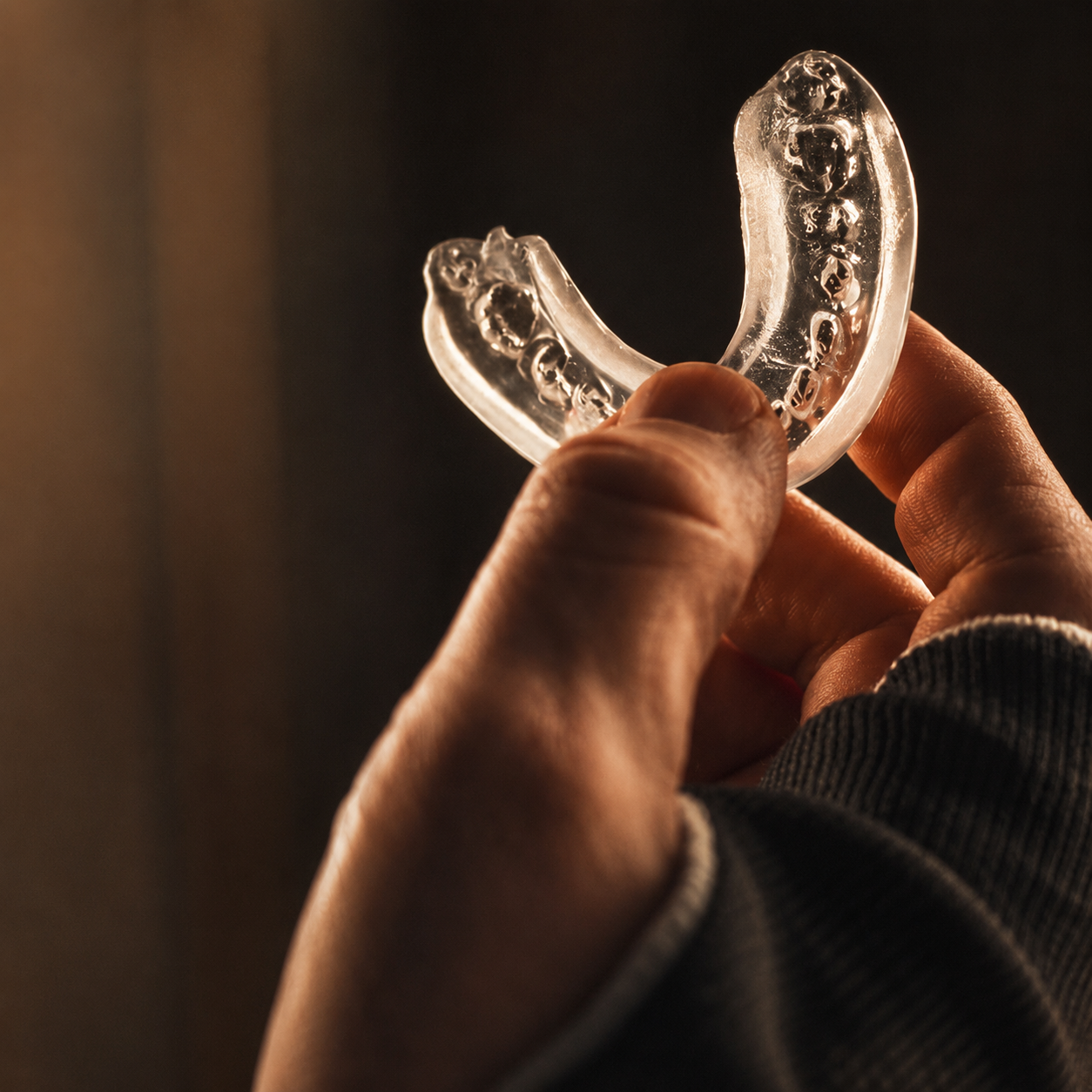 A custom-fitted sports mouthguard made for a junior player